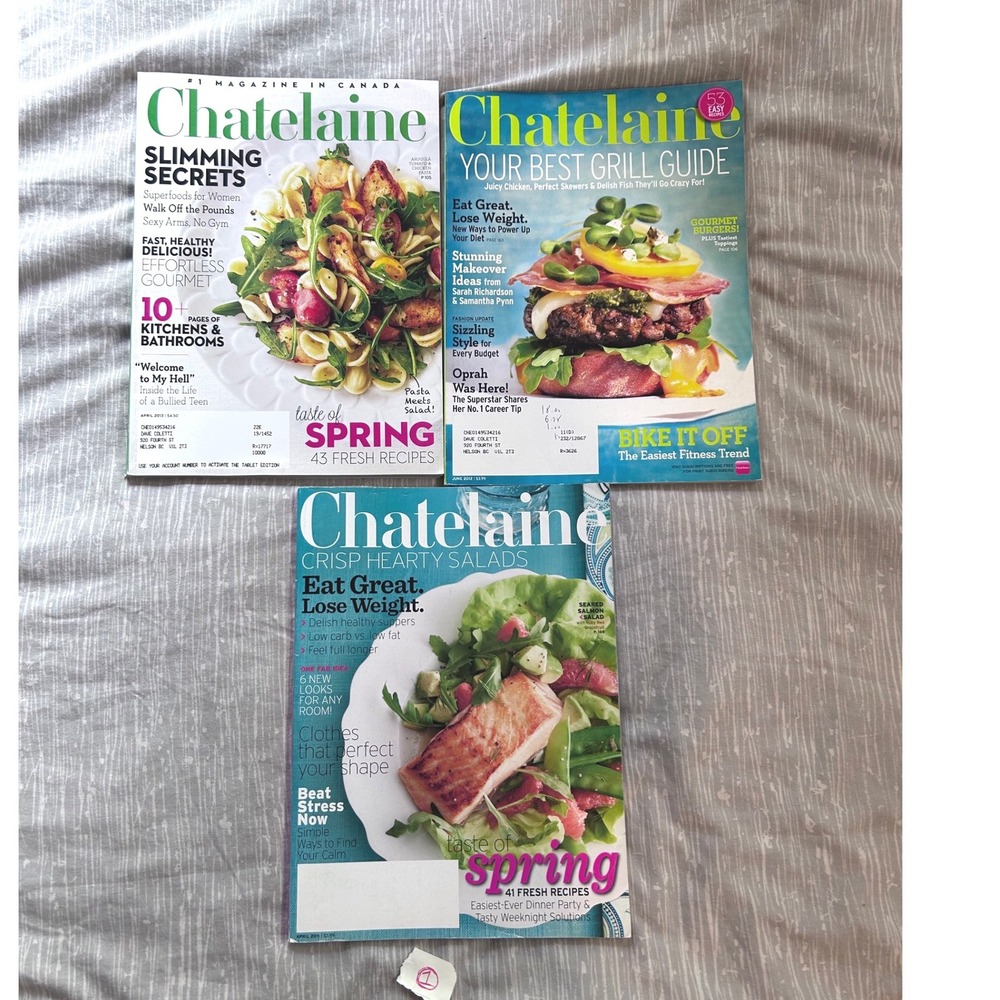 Chatelaine‎ Magazine Bundle April 2011 June 2012 April 2013 Oprah Winfrey 2010s